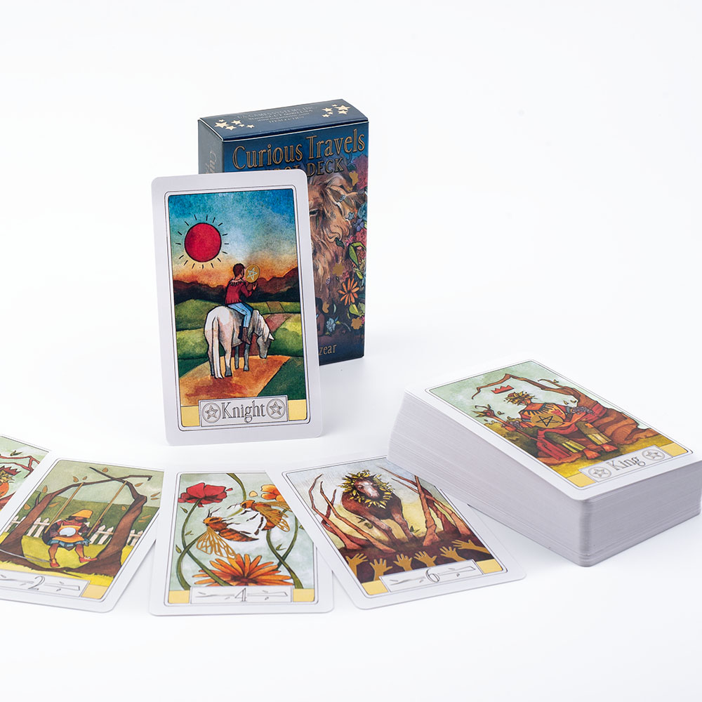 Tarot Deck With Guidebook - Curious Travels Tarot 10.3*6cm Composed of