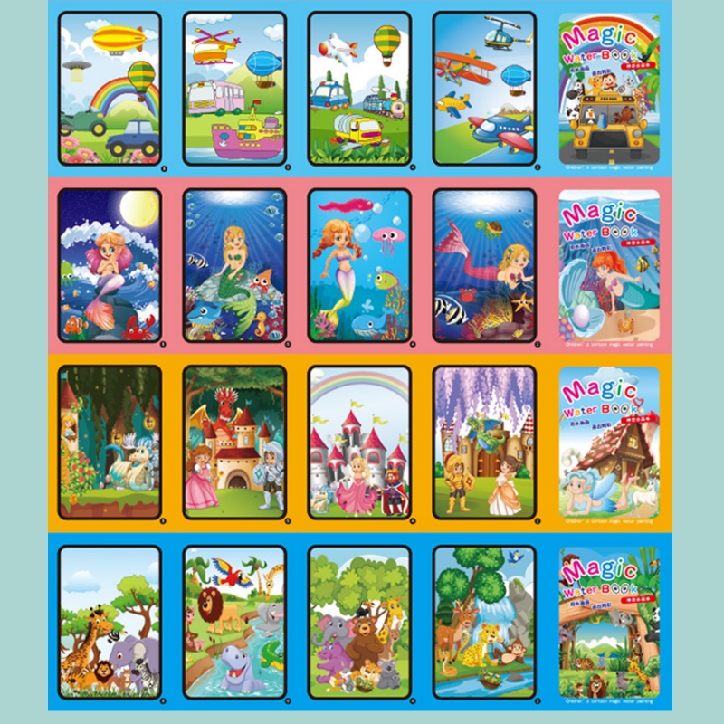 Magic Water Drawing Book Child - Reusable Water Magic Coloring Book review and price