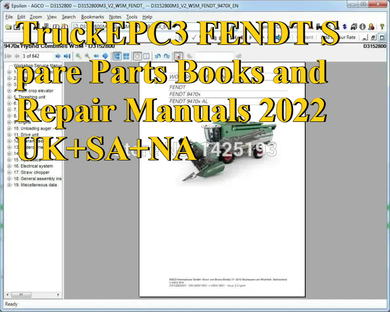 TruckEPC3 FENDT Spare Parts Bo - Books review and price