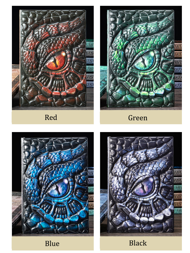 A5 3D Embossed Dragon Eye Note - Vintage Leather Journal Notebook review and price