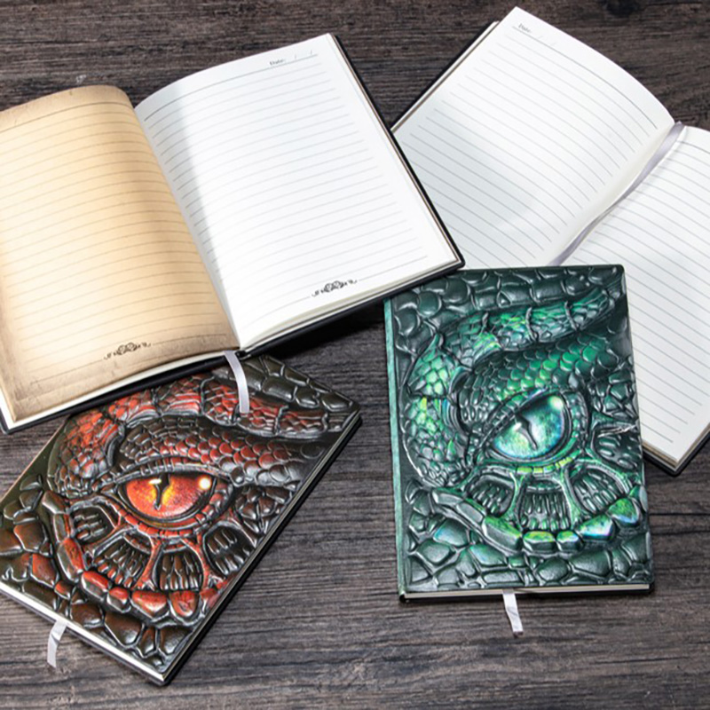 A5 3D Embossed Dragon Eye Note - Vintage Leather Journal Notebook review and price