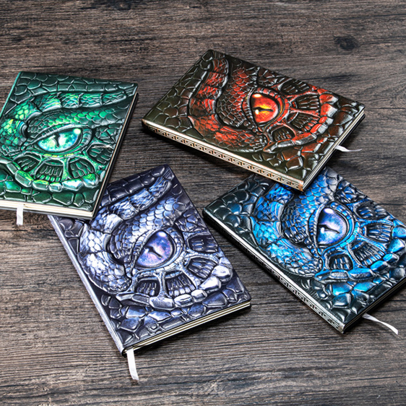 A5 3D Embossed Dragon Eye Note - Vintage Leather Journal Notebook review and price